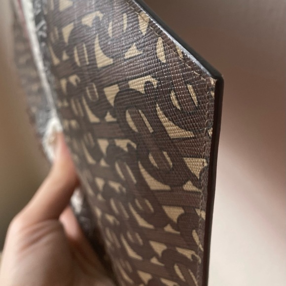 BURBERRY Monogram Strip E-canvas Zip Pouch - Picture 8 of 13